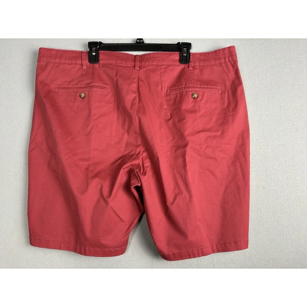 Joseph Abboud Men's Shorts 44 Faded Red Khaki Hemmed Khaki Chino Stretch #2736